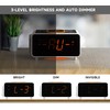 Dual Wireless Charging Alarm Clock Radio with Bluetooth Speaker, Digital