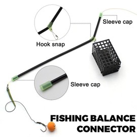 FMYODWU Pack of 20 Anti-Tangle with Swivel Fishing Boom Tube, Anti-Tangle Boom Set with Swivel Curved Spacer Tube, Fishing Accessory Spacer Tube for Carp Fishing, Prevents Entanglement