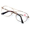 Metal Aviator Reading Glasses - Big Lens Spring Hinge Square