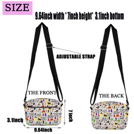 PXTIDY Wizard Friends Gifts Wizard Dorothy Movie Characters Crossbody Bag Dorothy Ruby Merch Oz Princess Red Slippers Gifts