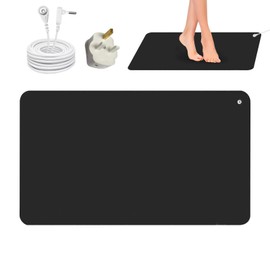 Grounding Mat,30x100cm GroundingMat for Bed,EarthingMat UK for Improved Sleep & Balance,Reduce Anxiety Stress,Grounding Well Mat for Health,Earthing Sheet with UK-plug US-wire