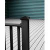 QWORK Aluminum Post Cap Covers, 12 Pack Black Pyramid Deck