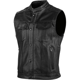 Speed and Strength Men's Band of Brothers Leather Vest, Black, 2XLarge
