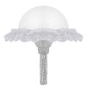 Aynaxcol White Lace Handle Bouquet Holder Bouquet Holder Foam Floral