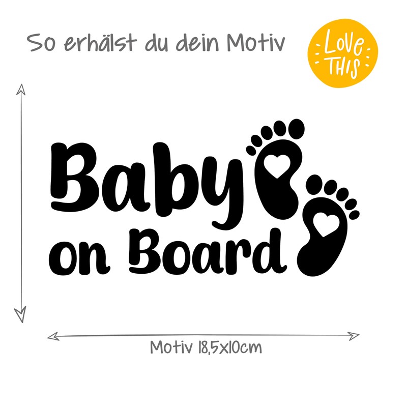PrintAttack P003 Baby on Board Sticker Feet Baby in Car