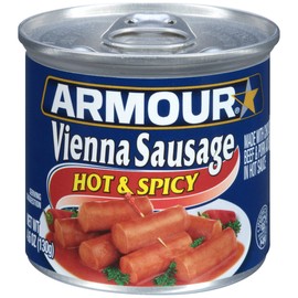 Armour Star Vienna Sausage, Hot & Spicy Flavored, Canned Sausage, 4.6 Ounce (Pack of 24)