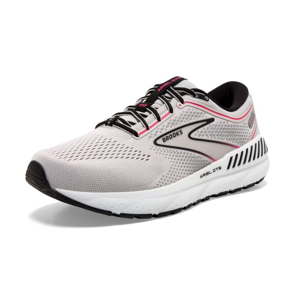 Brooks Women’s Ariel GTS 23 Supportive Running Shoe - Grey/Black/Pink
