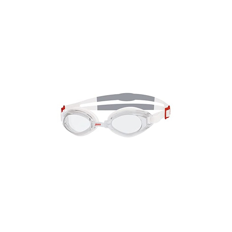 Zoggs Unisex Adult Endura Swimming Goggles, White/Red/Clear, One Size