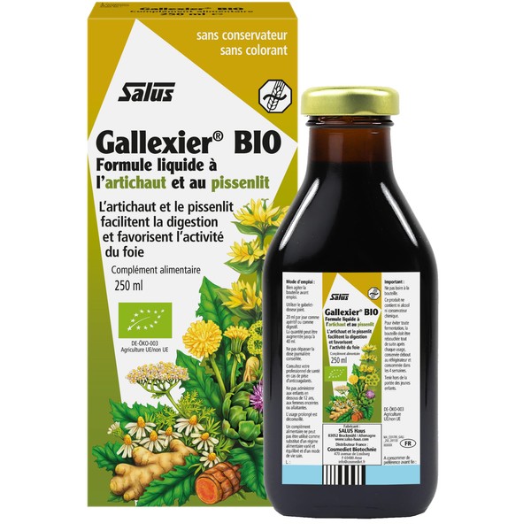 Salus Gallexier® AB Liquid Formula Stimulates Digestion, Liver, Hepatic and Biliary Functions 250 ml