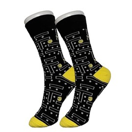 Pacman Retro Arcade Crew Socks – Sock Bro Collection - Fun Gaming Socks for Men & Women