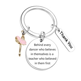 Dance Teacher Appreciation Keyring Dance Teacher Gifts Thank You Gifts for Dance Teacher Gift for Dance Team Dancer Gifts for Women