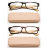Real Bamboo Reading Glasses Spring Hinge Genuine Bamboo Rectangular Reader