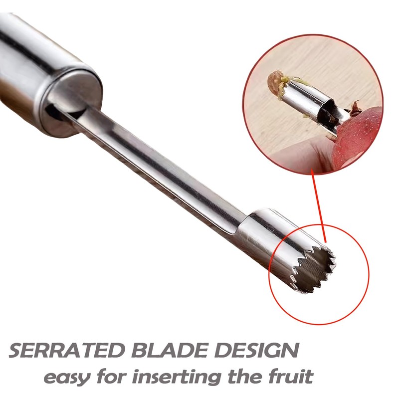 Corer and Pitter Set of 4, Multi-Function Corer and Pitter