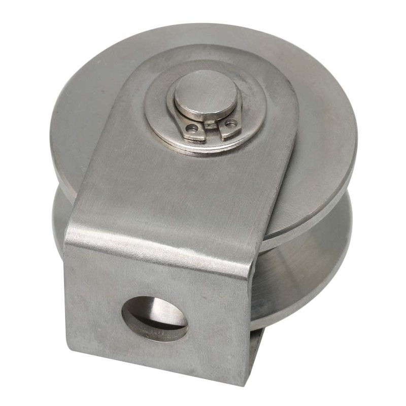 Yibuy 201 Stainless Steel V Type Large Rigid Pulley for