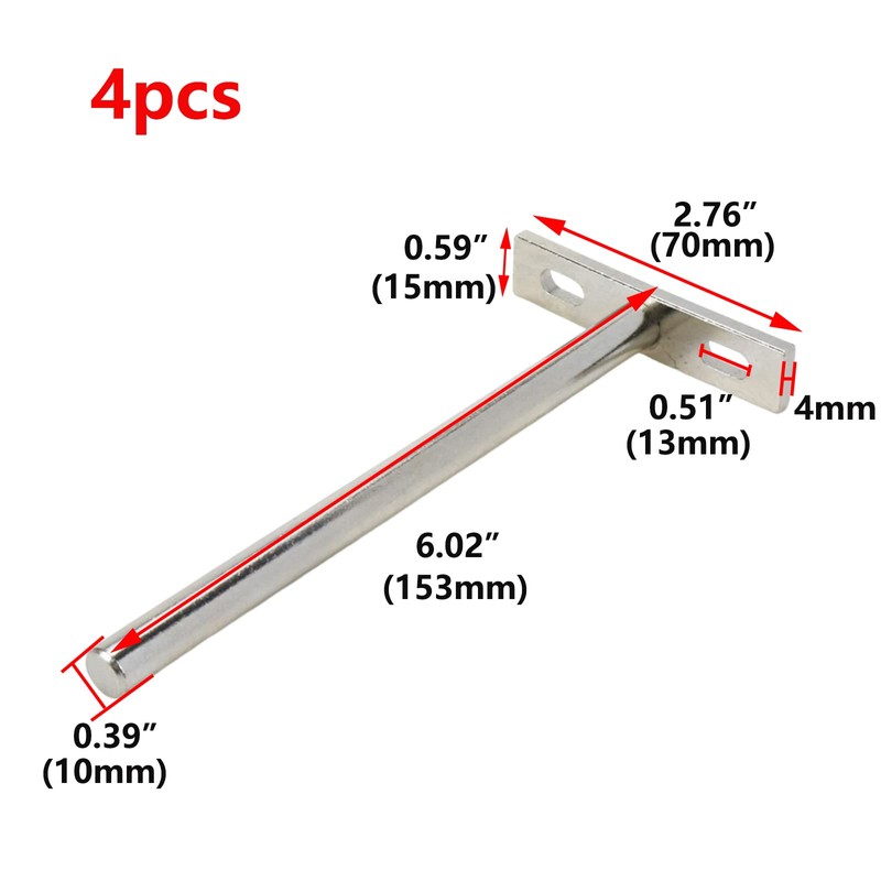 Antrader 4 Piece Floating Shelf Brackets, 6" Concealed Hidden Shelf
