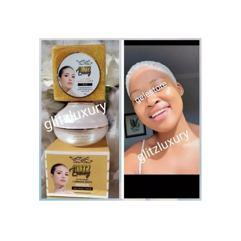 2pcs. Glitzluxury luminous white REPAIR DAY face cream & Radiance