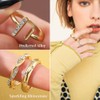 KISS WIFE Gold Knuckle Rings Set for Women, Dainty Simple