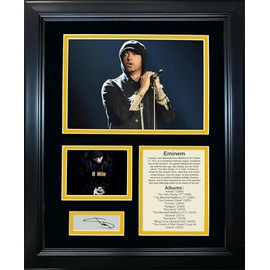 HOFSM.COM Hall of Fame Sports Memorabilia Framed Eminem Discography Facsimile Laser Engraved Signature Auto 11"x14" Music Photo Sig Collage
