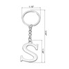 [PATIKIL] Initial Letter Key Chain Letter a Keychain DIY Pendant