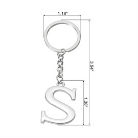 [PATIKIL] Initial Letter Key Chain Letter a Keychain DIY Pendant Decoration, S