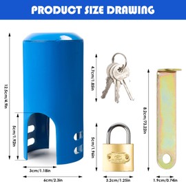 Yooyan Outdoor Tap Lock with Lock, Cover Outdoor Water Tap Lock, Tap Protective Cover, Anti-Theft Lock for Outdoors, Kitchens, Gardens