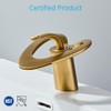 Wovier Brushed Gold Waterfall Bathroom Sink Faucet,Single Handle Single Hole