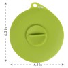 Dexas Popware for Pets Flexible Suction Pet Food Lid, Gray/Green