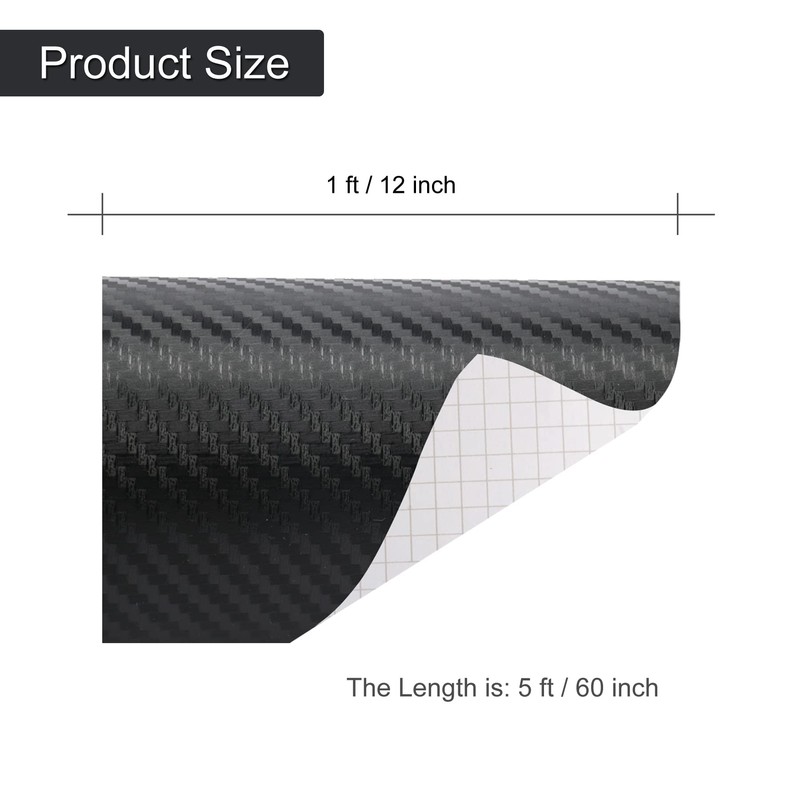 SINGARO Black Matte Carbon Fiber Vinyl Wrap DIY Decal Accessory