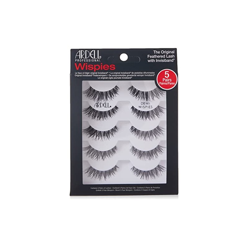 5 Pack Black Wispies Lashes