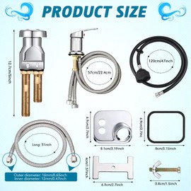 Shampoo Bowl Vacuum Breaker Kit Shampoo Bowl Faucet Salon Sink Parts Shampoo Sink Parts for Replacement (16 Pcs)