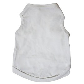 Petitebelle White Sleeveless Puppy Dog Shirt (Large)