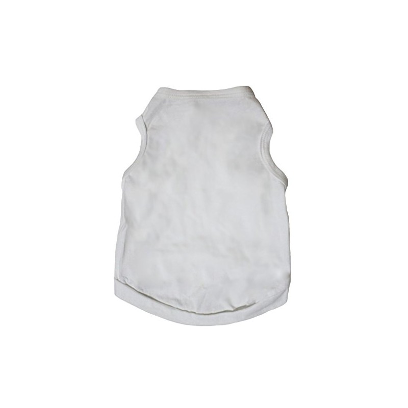 Petitebelle White Sleeveless Puppy Dog Shirt (Large)