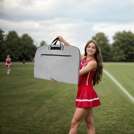 NGIL Glitter Cheer Dance and Competition Travel Companion Hanging Garment Bag for Girls (Glitter-Silver)