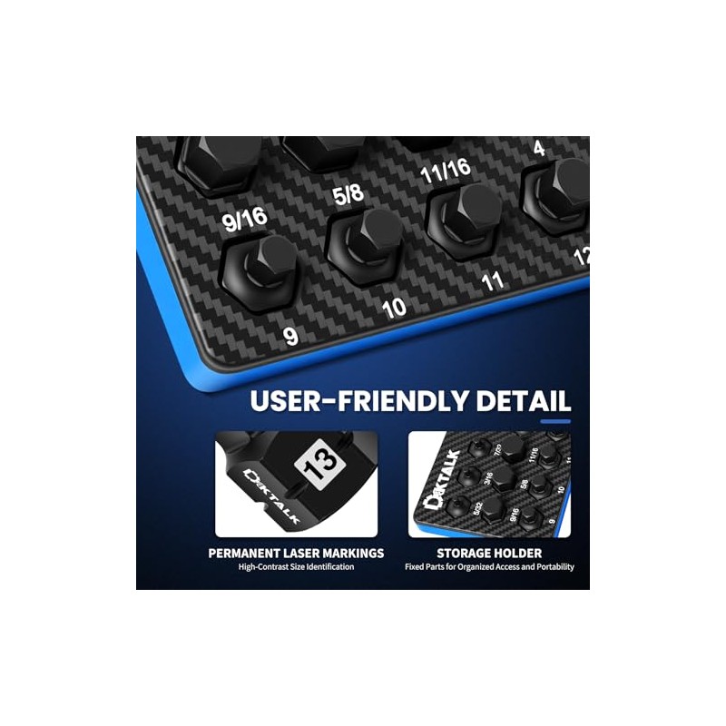 3/8" Drive Stubby Hex Bit Socket Set,27PCS Impact Allen Socket