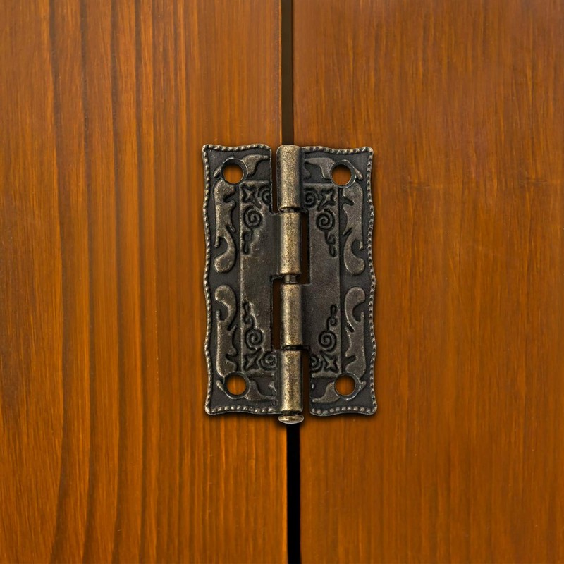 QWORK® 4 Sets Retro Hasps Latch Decorative Wood Jewelry Latch