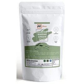 mGanna 100% Natural Glacial Marine Green Clay for Facial Masks, Creams, Body Wraps, Soft Peels and Scrubs, Skin Tightening, and Soap Making 100 GMS 0.22 LBS