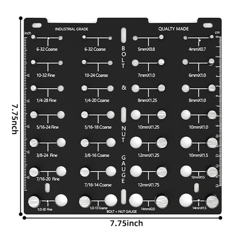 Sarini Screw, Nut And Bolt Thread Checker Includes Measuring Gauge