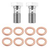 X AUTOHAUX 2pcs Stainless Steel M10x1.25 Thread Turbo Brake Line