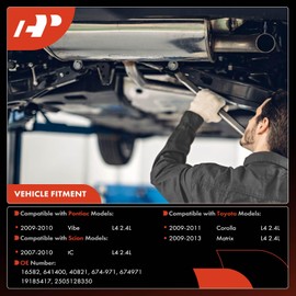 A-Premium Exhaust Manifold Catalytic Converter Kit Direct-Fit Compatible with Toyota Corolla 2009-2011, Matrix 2009-2013 & Scion tC 2007-2010 & Pontiac Vibe 2009-2010, 2.4L, EPA Compliant