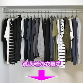 Clothing Storage Up Hanger 2-Piece Set Closet Organizer Clothing Storage Hanger Steel [White]