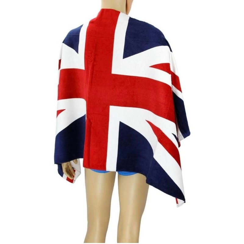 Union Jack Beach Towel, British Flag Bath Towel, 140cm-70cm, Large