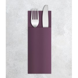 VelaHub Airlaid 50 Cutlery Napkins, High-Quality Disposable Napkins, 32 x 40 cm, Plum