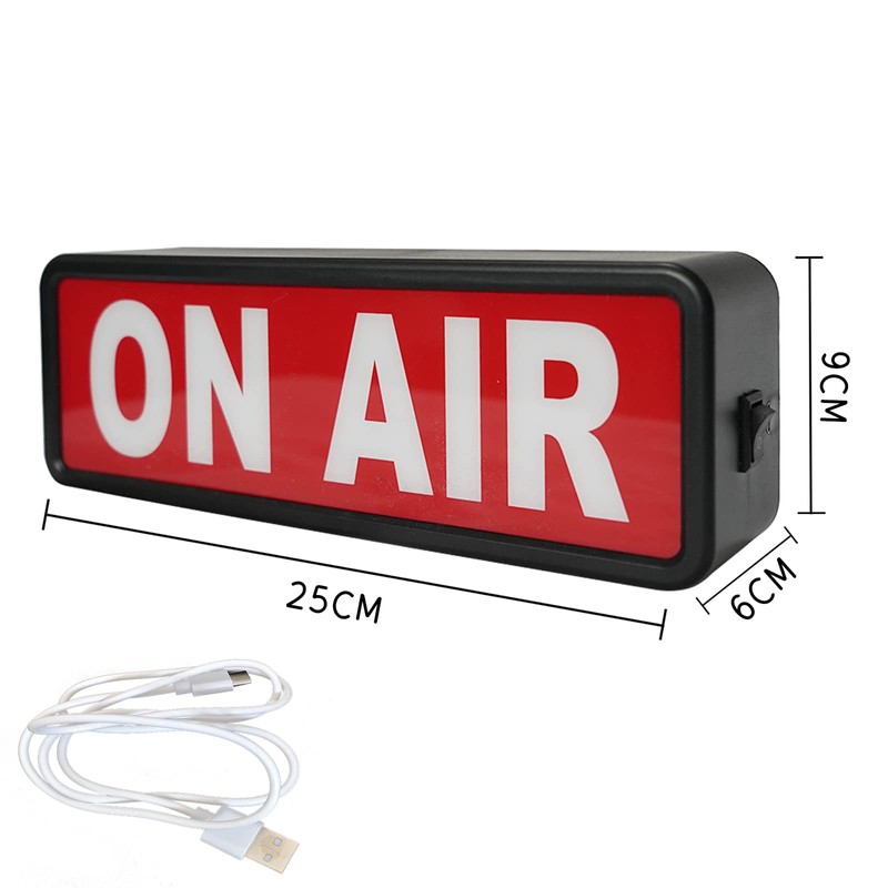 ON AIR Lighted Broadcast Warning Sign for Studio/Home/Company/Desk or Wall