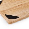 Durable Rubberwood Cutting Board W/ Non-Slip Grips Perfect Food Preparation