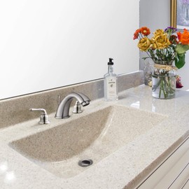 Aquaterior Widespread Faucet Bathroom Vessel Sink 3 Holes 2 Handle Lavatory Faucet w/Drain