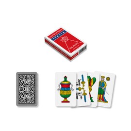 Dal 10071 - Neapolitanische Italien Regionale Spielkarten, Federmäppchen rot, ab 3 Jahren