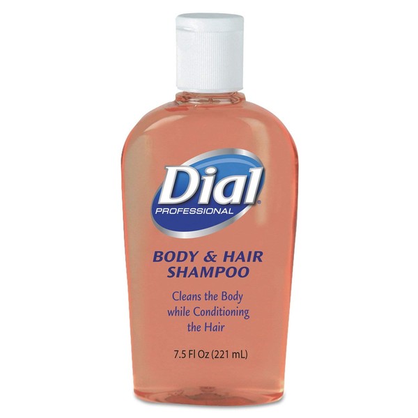 Dial 4014 Body and Hair Liquid Soap, 7.5 oz Flip Cap Bottle (Case of 24)