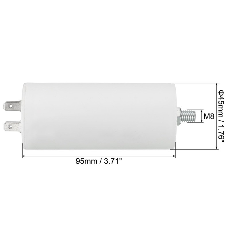 PATIKIL 35uf CBB60 Run Capacitor,AC 250V 4 Pins 50/60Hz Cylinder
