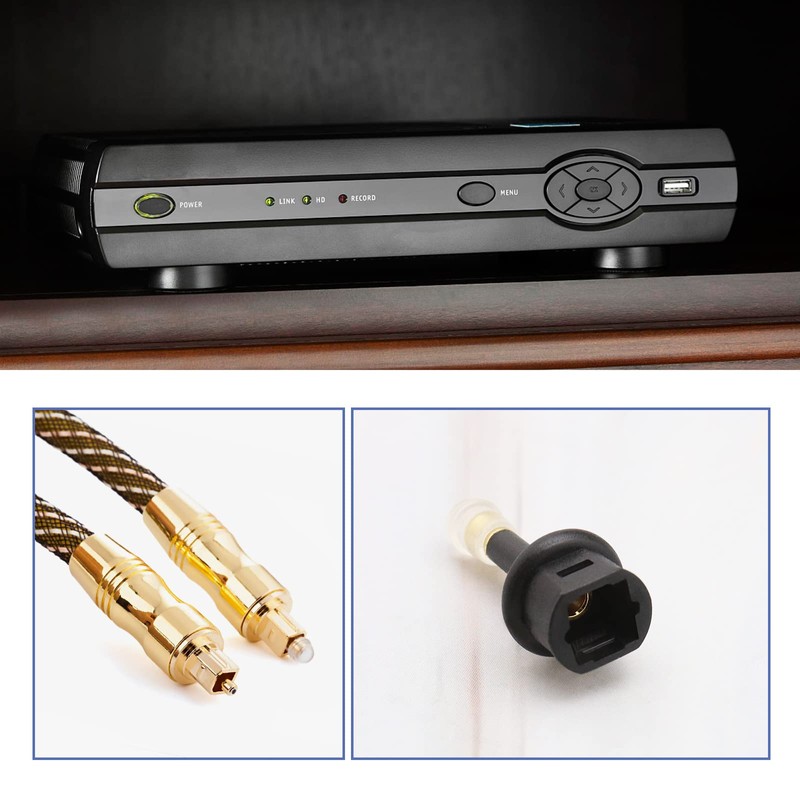 EMSea 4PCS 3.5mm Mini Toslink Adapter Digital Fiber Optic Toslink