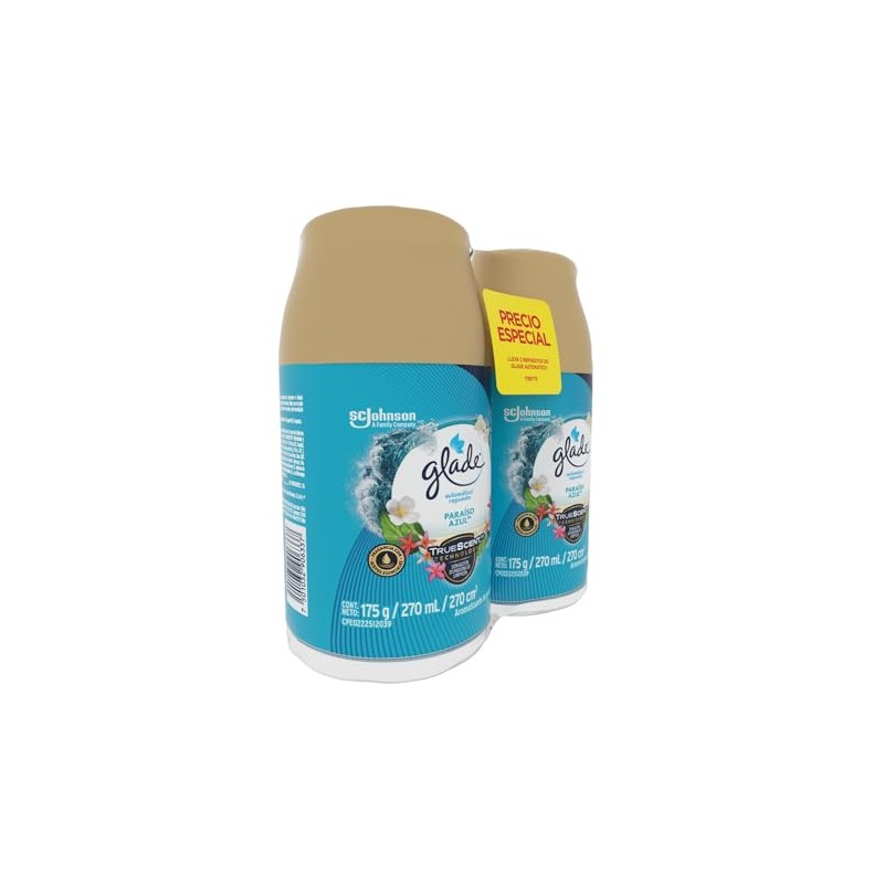 Glade Aromatizante para Hogar Automático, 2 Repuestos de 270 ml